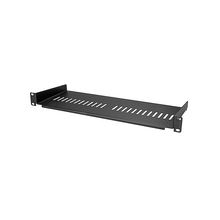 1U Server Rack 7" Deep Shelf Universal Vented Rack Mount Cantilever Tray Steel For 19" Network Equipment Rack Black