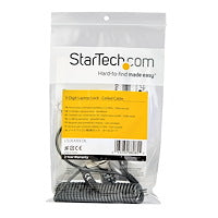 Self-Coiling Laptop Cable Lock Portable 3-Digit Combination Security Cable Lock for K-Slot 6ft Steel Cable Lock