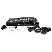 8 Port Rackmount USB VGA KVM Switch w/ Audio (Audio Cables Included)