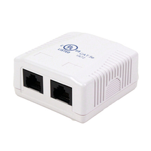 2-Port Surface Mount Box With CAT5E Jack (Pack of 50)