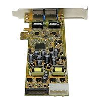 Dual Port PCI Express Gigabit Ethernet PCIe Network Card Adapter Built-in SATA and LP4 Molex power connector