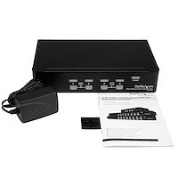 4 Port 1U Rackmount USB PS/2 KVM Switch with OSD