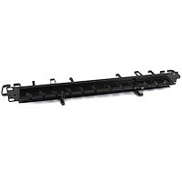 1U 19" Horizontal Cable Management Panel Front and Rear Mount Black