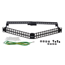 Keystone Ang All Metal Patch Panel Flush Mounted 48 Port KPA48WSBL