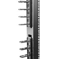 40U Vertical Cable Organizer with D-Ring Hooks Steel (6FT)