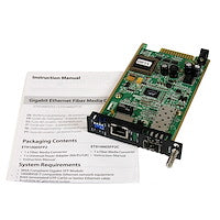 Gigabit Ethernet Fiber Media Converter Card Module with Open SFP Slot supports MSA-Compliant Single