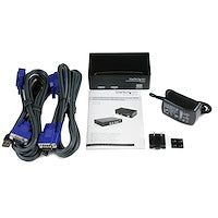2 Port Professional USB KVM Switch Kit with Cables 3 Different USB Peripherals Using The Integrated Hub