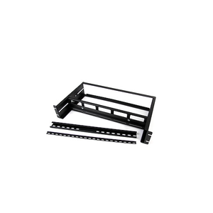 2U Adjustable Rackmount DIN Rail Kit Steel Fits All Standard 19" Racks With Top Hat/Mini/G Rails