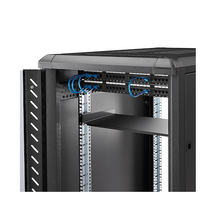 1U Fixed Server Rack Mount Shelf 10" Deep Steel Universal Cantilever Tray Holds Upto 44.2lbs For 19" AV/ Network Equipment Rack Black