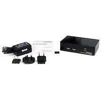 2 Port High Resolution USB DVI Dual Link KVM Switch with Audio a Single Console