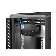 2U Server Rack Shelf Universal Rack Mount 22" Deep Cantilever Tray Steel Holds Upto 50lbs For 19" Network Equipment Rack Black