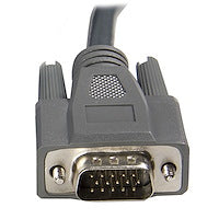 6 ft Ultra-Thin USB Using a Single Thin VGA 2" 1 KVM Cable Mini-Coax Wire