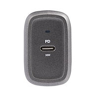 30W USB-C Wall Charger Portable GaN Charger w/ Power Delivery 6ft Cable Space Gray