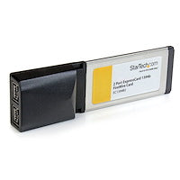 2 Port ExpressCard 1394b FireWire Laptop Adapter Card ExpressCard slot Black & Silver