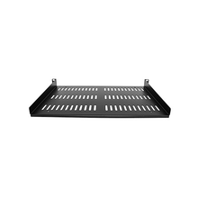 1U Universal Vented Server Rack Shelf Mount Cantilever 12" Deep Tray Holds Upto 55lb/25kg For 19" Network Equipment Rack & Cabinet Steel Black