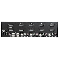 4 Port Dual DisplayPort KVM Switch 4K 60Hz Connected PC and MAC Computers