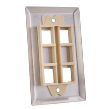 4-Port Stainless Steel Wall Plate 304-J2655/4P/S (Pack of 10)