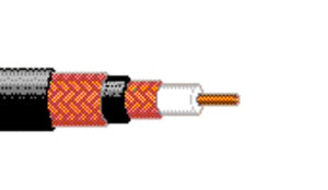 Belden 1856B 20 AWG Solid RG59 Bare Copper Braid Shield HDPE Insulation Video Triax Cable