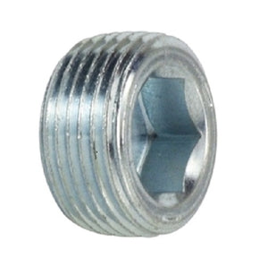 1/4" Flush Hollow Hex Plug with 7/8" Taper Steel Pipe Fittings Hydraulics 5406FLP4