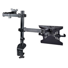 Adjustable Laptop Arm Mount C clamp Grommet Mount Black
