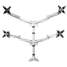 Desk Mount Quad Monitor Arm Premium Articulating VESA 4 Monitor Mount 2x2 up to 30