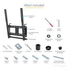 Tilting Low Profile Television Digital Signage Mount with Lockable Security Bar