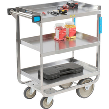 Steel Utility Cart W/3 Shelves 700 Lb Cap 38-5/8"L X 22-3/8"W X 37-1/8"H Lakeside 744