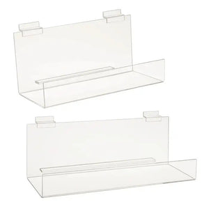 Acrylic Book Shelf with 2" Lip for Slatwall Econoco HP/BS12