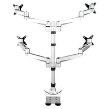 Desk Mount Quad Monitor Arm Premium Articulating VESA 4 Monitor Mount 2x2 up to 30