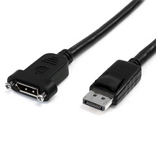 3' Panel Mount DisplayPort Cable 4K x 2K Video Extender Cord W/ Panel Mount DP Connector Monitor Cable DPPNLFM3PW