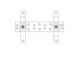 BICSI & ANSI/TIA Primary Bonding Busbars Kit PBB Pattern grounding Rack 20"W CPI 40153-020