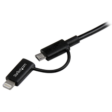 3' USB 2.0 to Lightning or Micro-USB, Apple MFi Certified 2 in 1 Multi Phone Charging Single Cable
