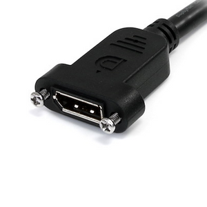 3' Panel Mount DisplayPort Cable 4K x 2K Video Extender Cord W/ Panel Mount DP Connector Monitor Cable DPPNLFM3PW