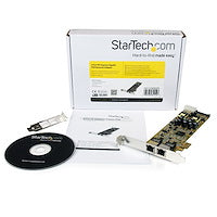 Dual Port PCI Express Gigabit Ethernet PCIe Network Card Adapter Built-in SATA and LP4 Molex power connector