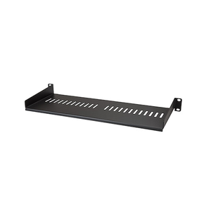 1U Server Rack 7" Deep Shelf Universal Vented Rack Mount Cantilever Tray Steel For 19" Network Equipment Rack Black