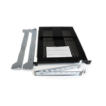 2U 19” Vented Sliding Server Rack Tray Shelf 24" Deep Holds Upto 125lb With Cable Management Arm For Equipment Rack