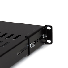 1U Adjustable Mounting Depth Vented Server Rack Mount Shelf 27.5" Deep Universal Tray Holds Upto 176.8 lbs For 19" AV/ Network Equipment Rack