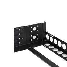 3U 19" Fixed Adjustable Depth Universal Server Rack Rails Steel Black
