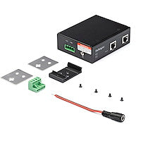 Industrial Gigabit PoE Injector High Speed/High Power 90W Max 52V-56V DC IP-30 Aluminum Housing