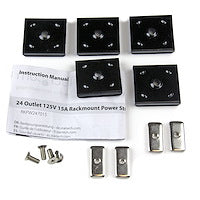 42U Server Rack PDU with 24 outlets Mounting Bracket Black