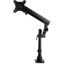 Desk Mount Monitor Arm with 2x USB 3.0 Ports Pole Mount Full Motion Single Arm Monitor