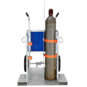Galvanized Welding Cylinder Cart Foam-Filled Wheels CYL-2-FF-G