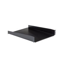 2U Server Rack Shelf Universal Rack Mount 22" Deep Cantilever Tray Steel Holds Upto 50lbs For 19" Network Equipment Rack Black