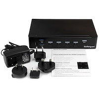 4-Port HDMI KVM Switch USB 3.0 1080p Sharing Additional Peripheral Devices