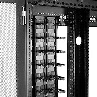 40U Vertical Cable Organizer with D-Ring Hooks Steel (6FT)
