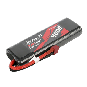 Gens Ace 4000mAh 2S1P 7.4V 60C HardCase Lipo Battery Pack 8# With Deans Plug