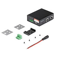 Rugged PoE Injector 30W 802.3at PoE+ Midspan 48V-56VDC IP-30 Aluminum Housing 48V-56V DC DIN Rails