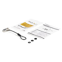 Universal Laptop Cable Lock Expansion Loop Theft 4-Digit Combination K-Slot Lock Silver & Black Zinc Alloy