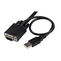 2 Port USB VGA Cable KVM Switch USB Powered with Remote Switch