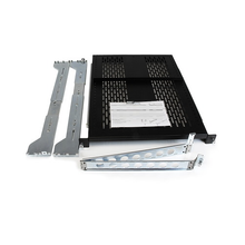 2U 19” Vented Sliding Server Rack Tray Shelf 24" Deep Holds Upto 50.1 lbs With Cable Management Arm Steel Black